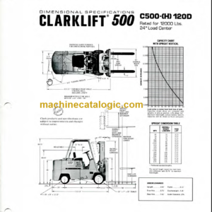 CLARK C500 100 120 Y100-150 OPERATORS MANUAL