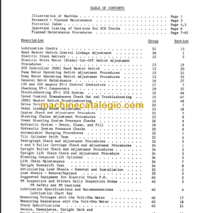 CLARK NP-300 Planned Maint & Adj Manuals