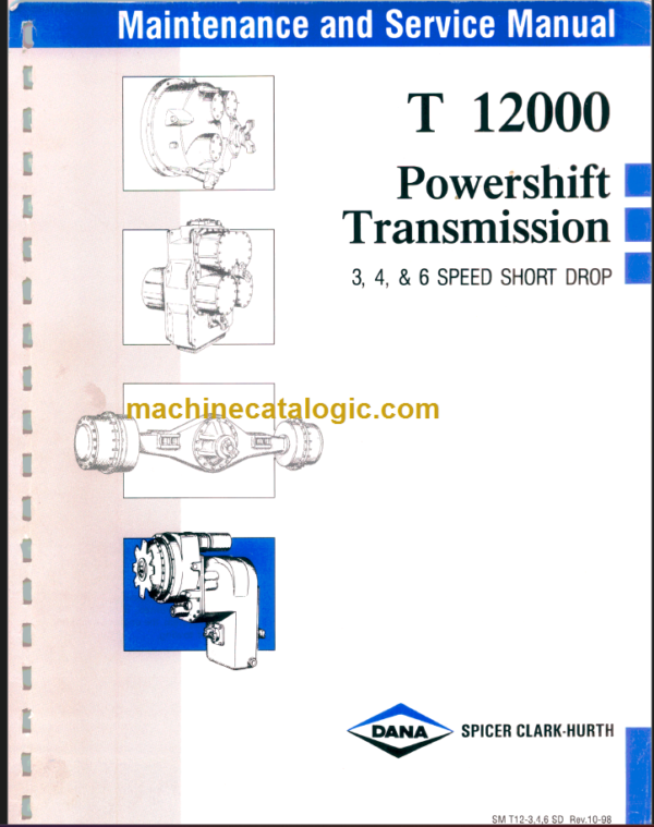 DANA T120000 MAINTENANCE AND SERVICE MANUAL