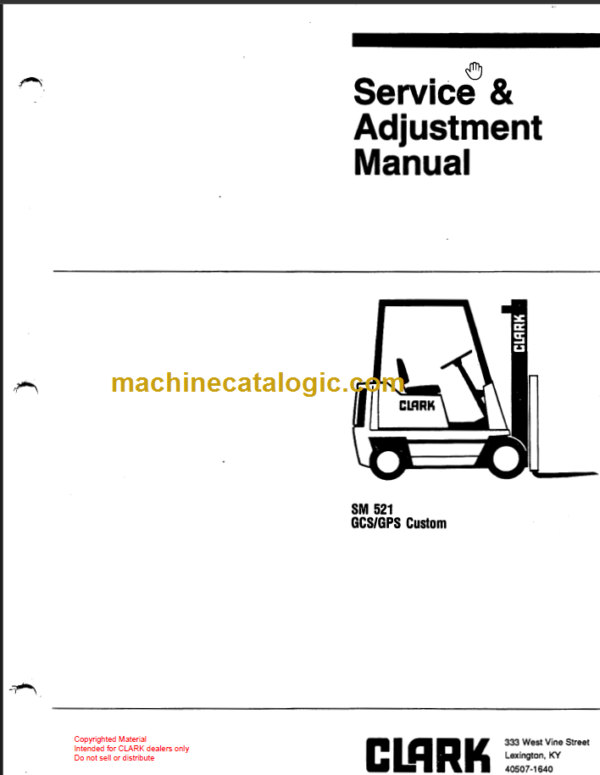 CLARK GCS GPS CUSTOM SERVICE MANUAL