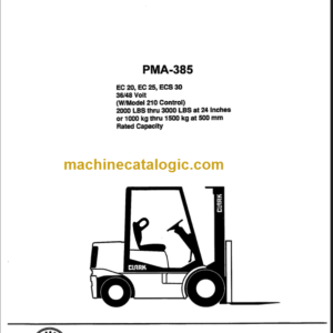 CLARK EC20 EC25 ECS30 Planned Maint & Adj Manuals