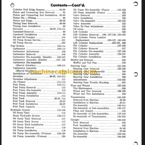 CLARK YARDLIFT 20 MAINTENANCE MANUAL