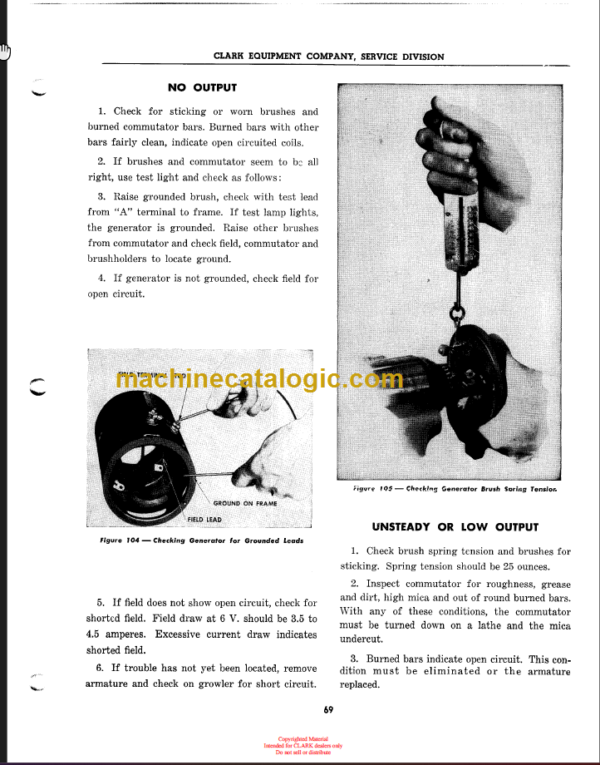 CLARK YARDLIFT 20 MAINTENANCE MANUAL