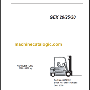 CLARK GEX20 25 30 SERVICEHANDBUCH