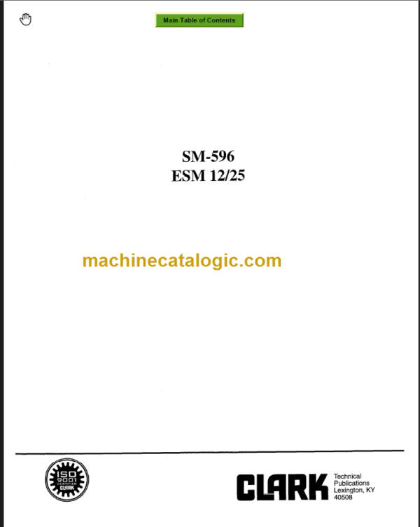 CLARK ESM12 25 SERVICE MANUAL