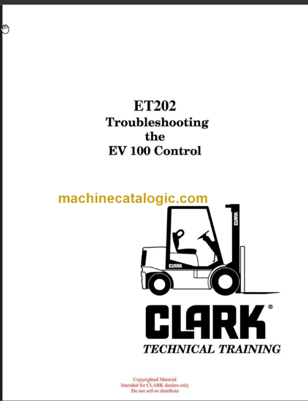 CLARK ET-202 EV100 CONTROL TECHNICAL TRAINING