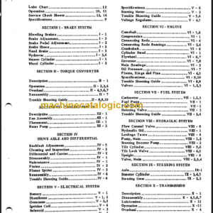 CLARK CY150 165 180 200 MAINTENANCE MANUAL