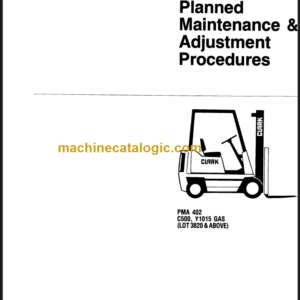 CLARK C500 Y1015 GAS Planned Maint & Adj Manuals