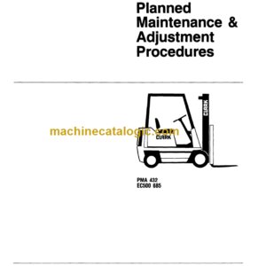 CLARK EC500 685 Planned Maint & Adj Manuals