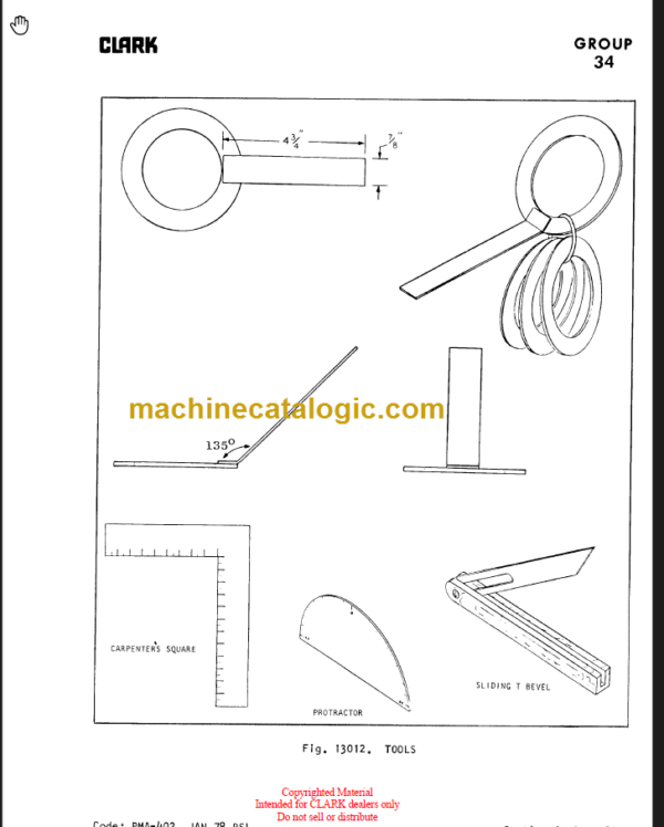 CLARK C500 Y1015 GAS Planned Maint & Adj Manuals