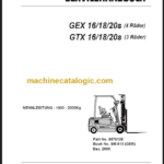 CLARK GEX (4 Räder) GTX 16 18 20s SERVICEHANDBUCH