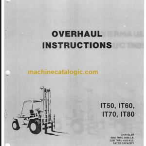 CLARK IT50 60 70 80 OVERHAUL INSTRUCTIONS