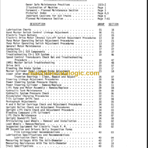 CLARK NP-500 Planned Maint & Adj Manuals