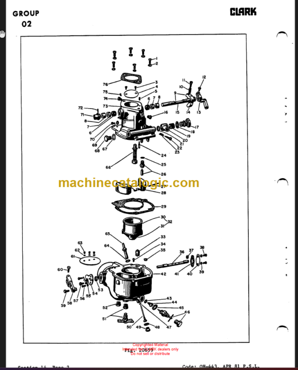 CLARK IT50 60 70 80 OVERHAUL INSTRUCTIONS