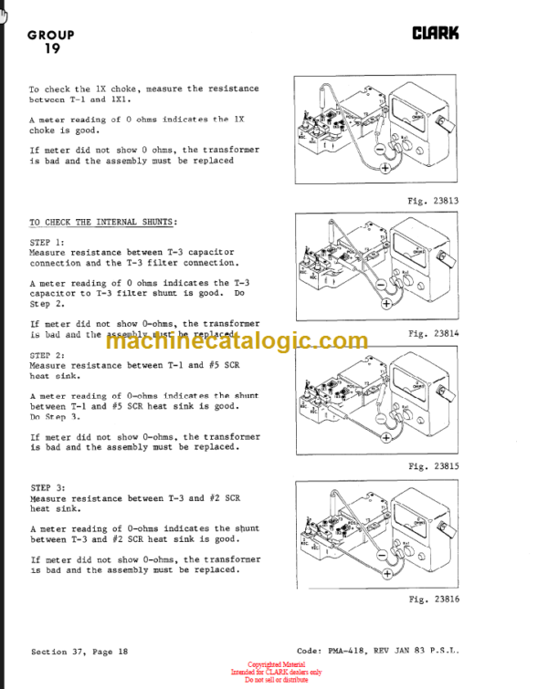 CLARK NP-500 Planned Maint & Adj Manuals