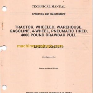 CLARK TRACTOR TECHNICAL MANUAL