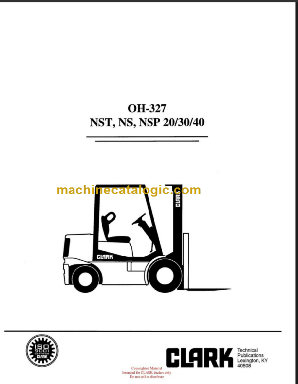 CLARK NST NS NSP 20 30 40 (OH-327) Overhaul Manual