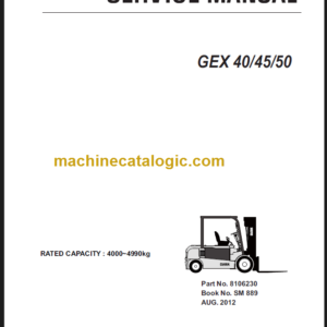 CLARK GEX40 45 50 (Rev 2.2) SERVICE MANUAL