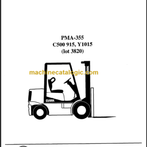 CLARK C500 015 Y1015 Planned Maint & Adj Manuals