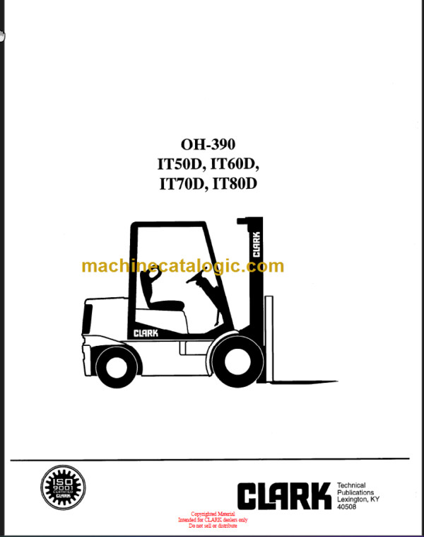 CLARK IT50D IT60D IT70D IT80D OVERHAUL MANUAL