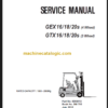 CLARK GEX16 18 20s (4 Wheel) SERVICE MANUAL