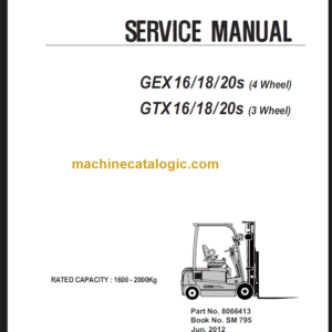 CLARK GEX16 18 20s (4 Wheel) SERVICE MANUAL