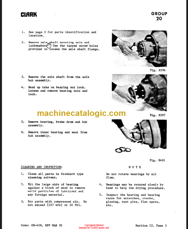 CLARK IT50D IT60D IT70D IT80D OVERHAUL MANUAL