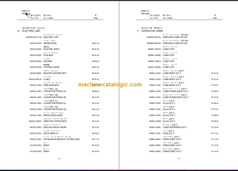 FURUKAWA HCR1200-ED PART LIST