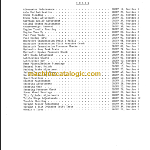 CLARK C500 015 Y1015 Planned Maint & Adj Manuals