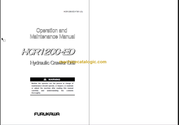 FURUKAWA HCR1200-ED OPERATION MANUAL