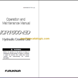 FURUKAWA HCR1500-ED OPERATION MANUAL