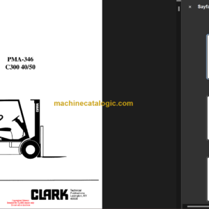 CLARK C300 40 50 Planned Maint & Adj Manuals