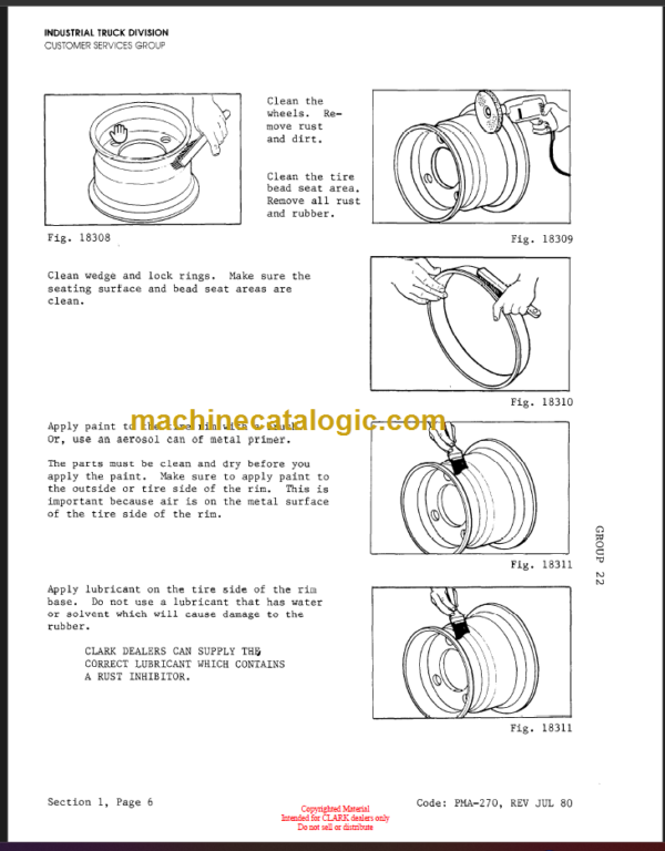 CLARK C300 40 50 Planned Maint & Adj Manuals