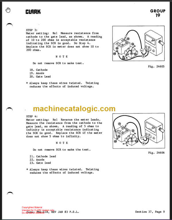 CLARK E235 Planned Maint & Adj Manuals30