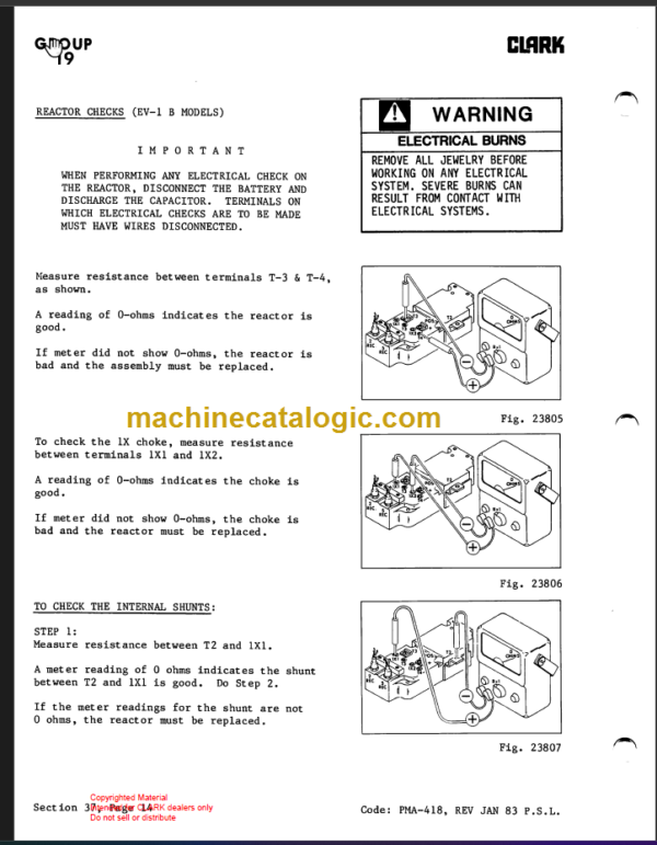 CLARK E235 Planned Maint & Adj Manuals