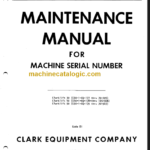 CLARK CLARKLIFT30 40 50 MAINTENANCE MANUAL