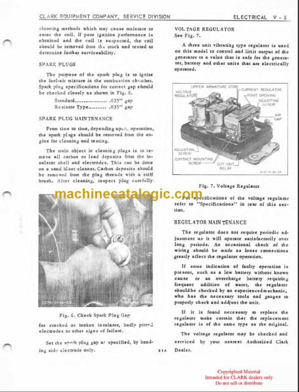 CLARK CLARKLIFT30 40 50 MAINTENANCE MANUAL