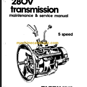 CLARK 280V TRANSMISSION SERVICE MANUAL