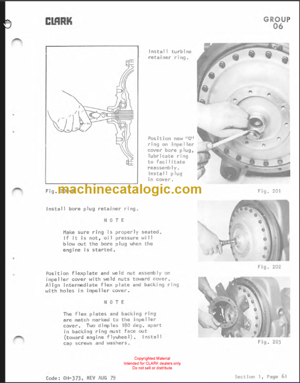 CLARK C300Y40 MODELS OVERHAUL INSTRUCTIONS