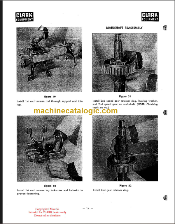 CLARK 280V TRANSMISSION SERVICE MANUAL