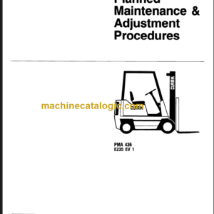 CLARK E235 EV-1 Planned Maint & Adj Manuals