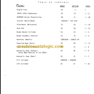 CLARK C500 CLARKLIFT OVEHAUL INSTRUCTIONS