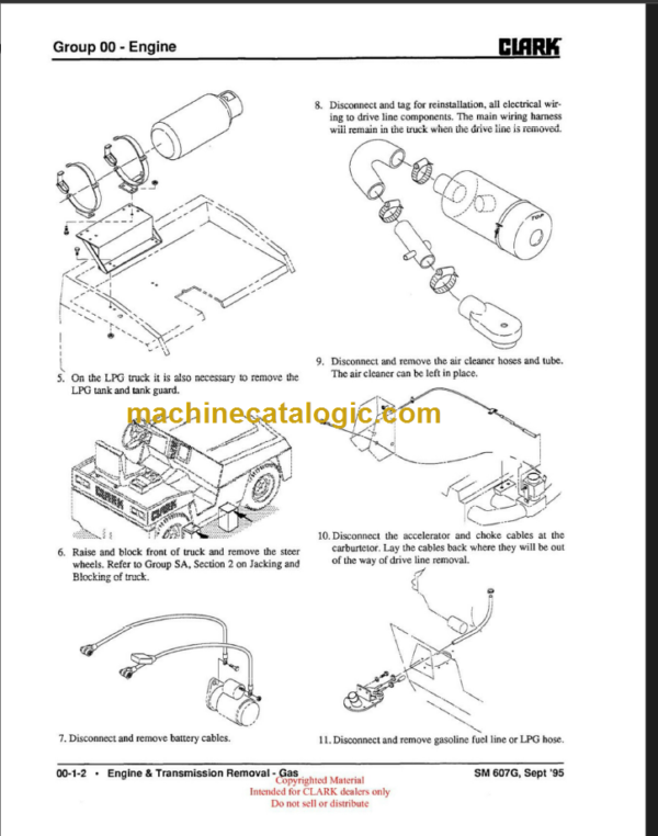 CLARK GT30E 50E 60E SERVICE MANUAL