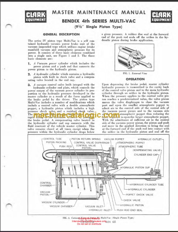 CLARK C500 OH-433 OVERHAUL INSTRUCTIONS