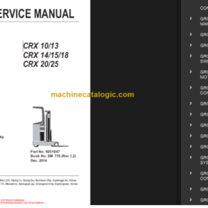 CLARK CRX 10 13 14 15 18 20 25 SERVICE MANUAL