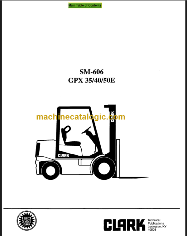 CLARK GPX 35 40 50E SERVICE MANUAL