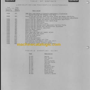 CLARK CFY 40B MAINTENANCE MANUAL