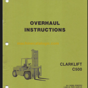 CLARK C500 OH-429 OVERHAUL INSTRUCTIONS