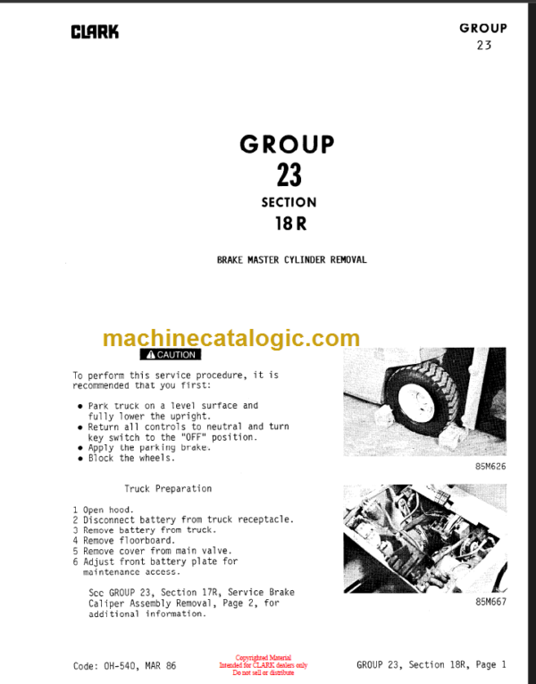 CLARK TM247 OVERHAUL MANUAL