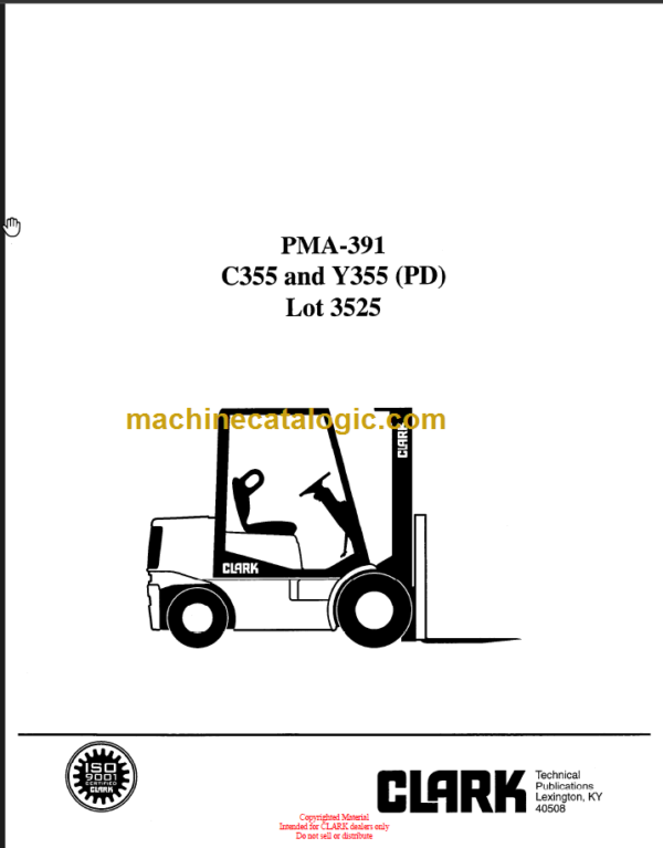 CLARK C355 AND Y355 Planned Maint & Adj Manuals